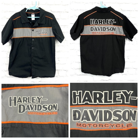 🚫SOLD! 🏍️|•HARLEY-DAVIDSON•| Kid's Cool HD Shirt Size 8-10 - Picture 1 of 10